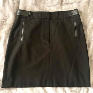Ann Taylor Faux Leather Trim Skirt!